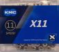 Preview: KMC X11 silber/schwarz 114-Glieder für 11-fach Size: 1/2"x 11/128"